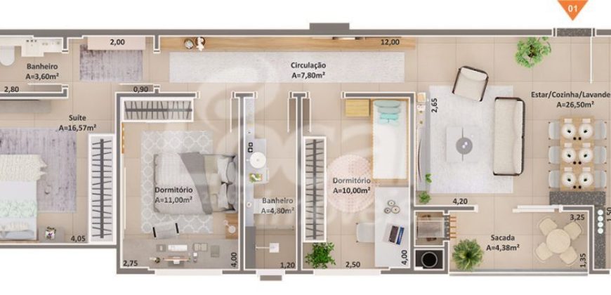 Apartamentos Residencial Bento 510