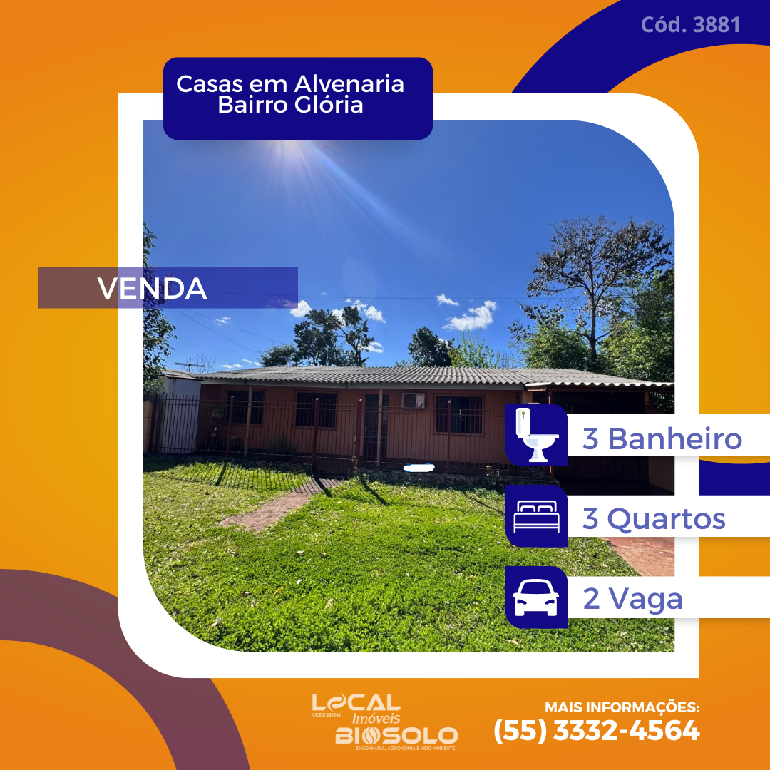 Casa Alvenaria no Bairro Glória