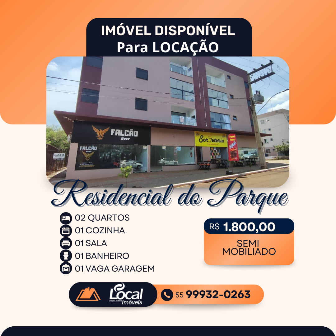 Apartamento térreo Semi Mobiliado – Residencial do Parque