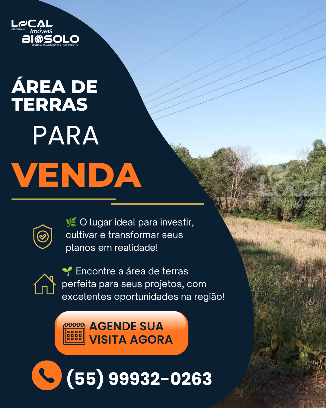🌱 ÁREA DE TERRAS À VENDA – LINHA 4 OESTE